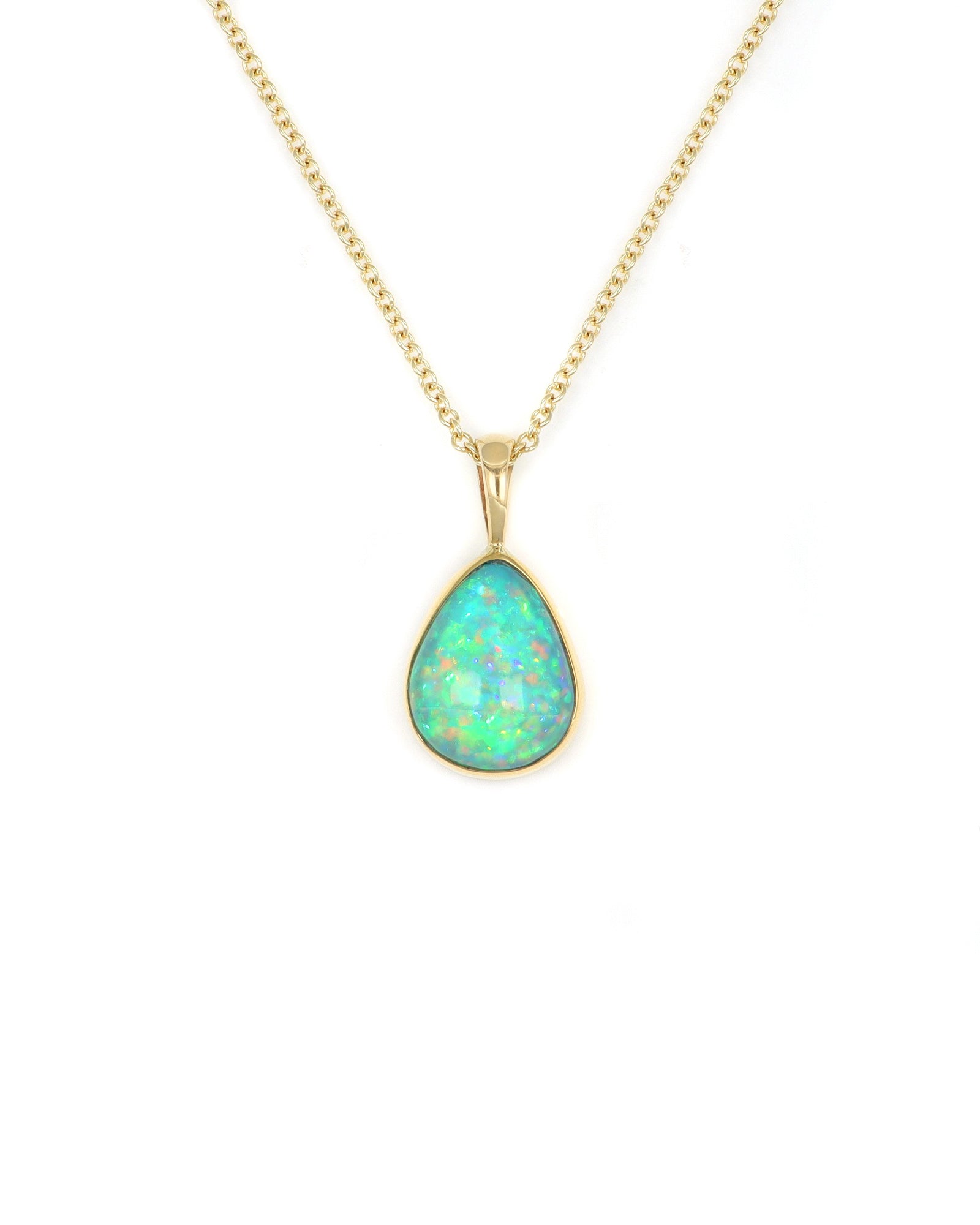 Pear Ethiopian Opal Pendant