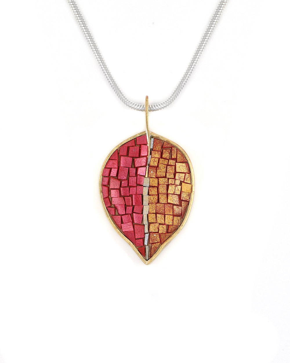 Red & Pink Leaf Pendant