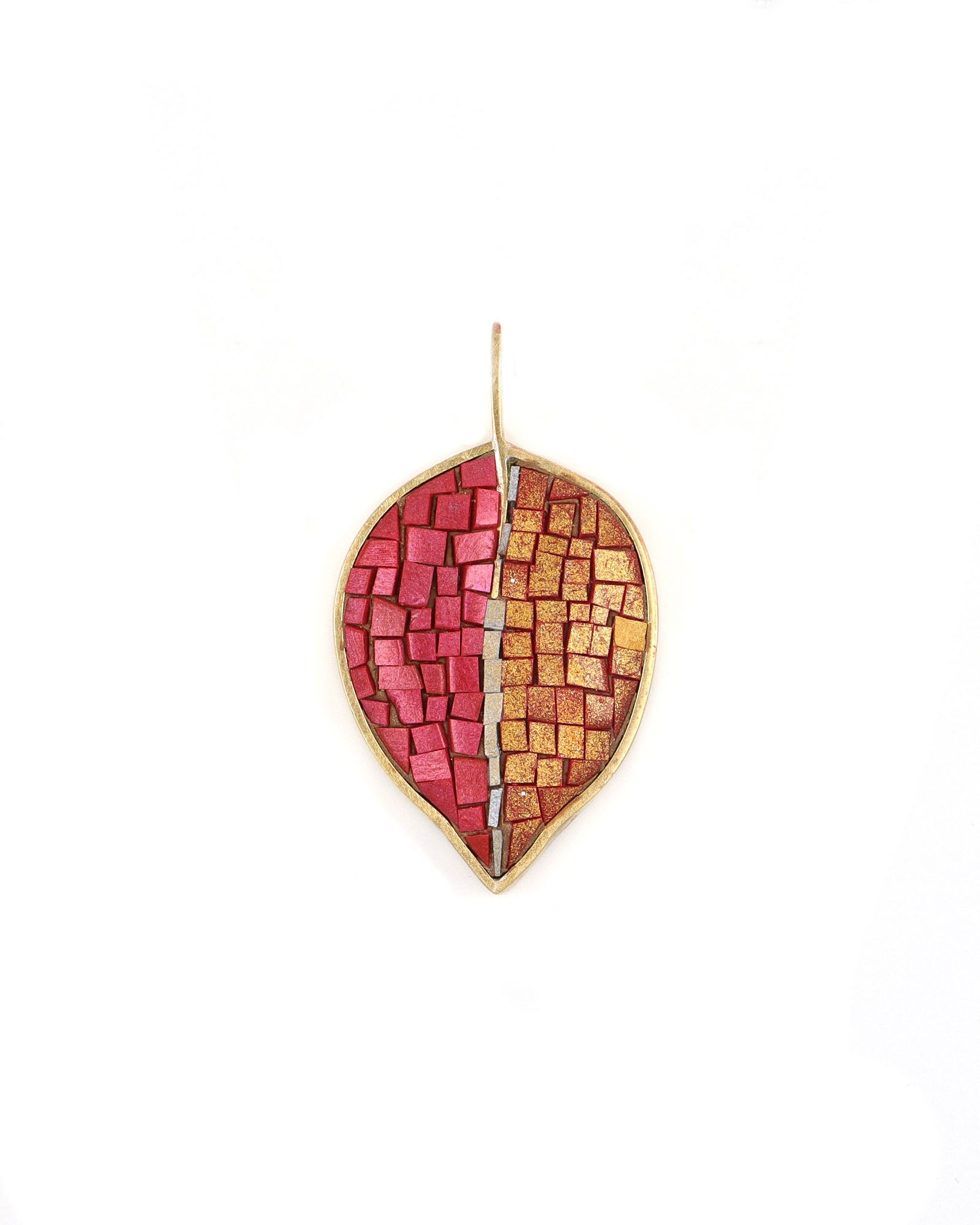 Red & Pink Leaf Pendant