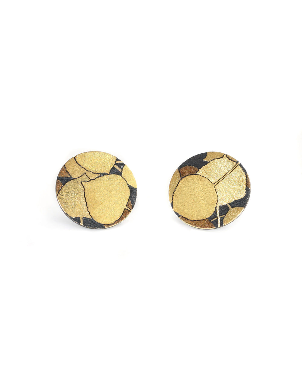 Aspen Leaves Connecting to Earth Circle Earrings