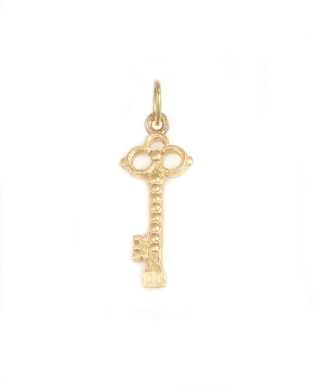 Diamond Circle Key Charm