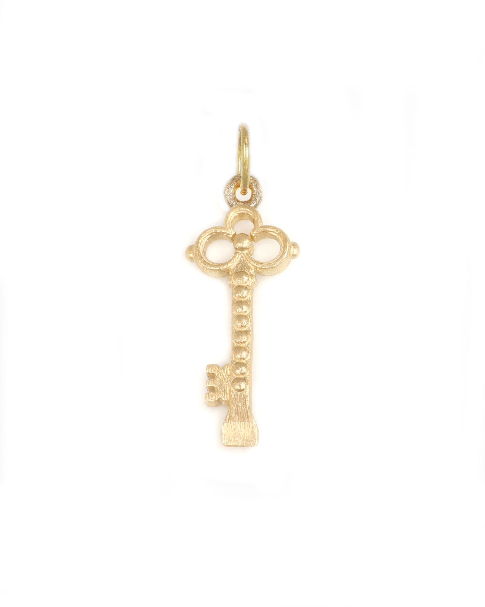 Diamond Circle Key Charm