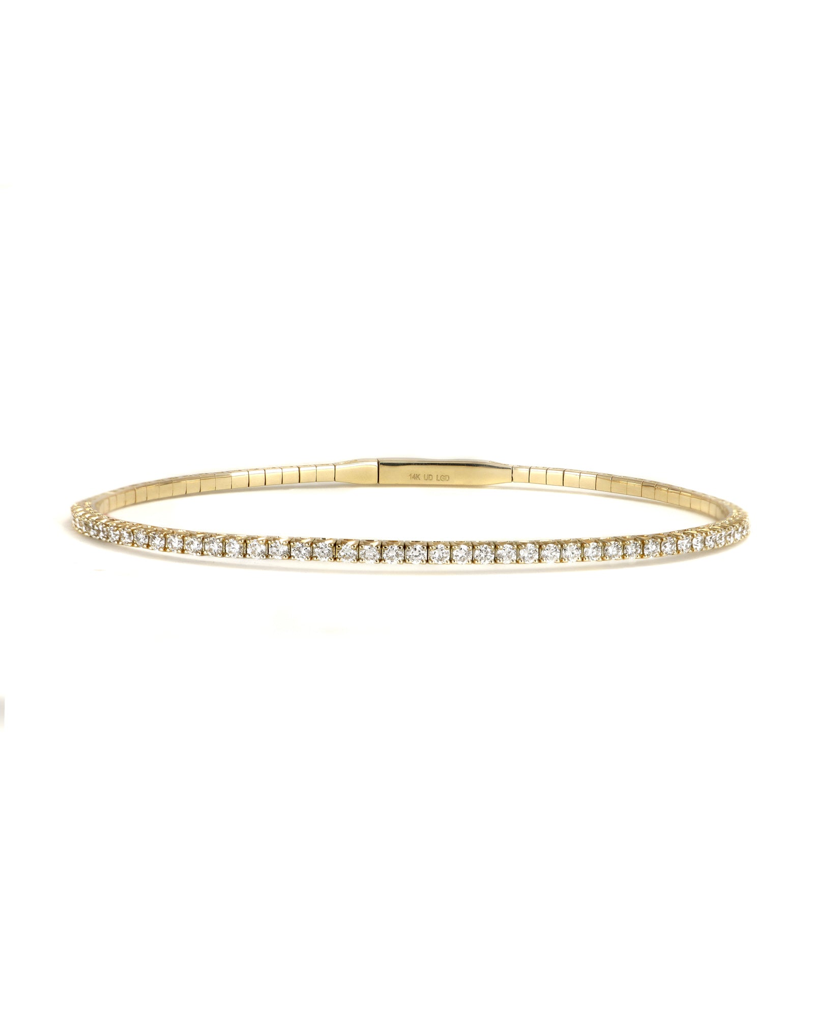 0.95ctw Half Set Lab Diamond Bangle