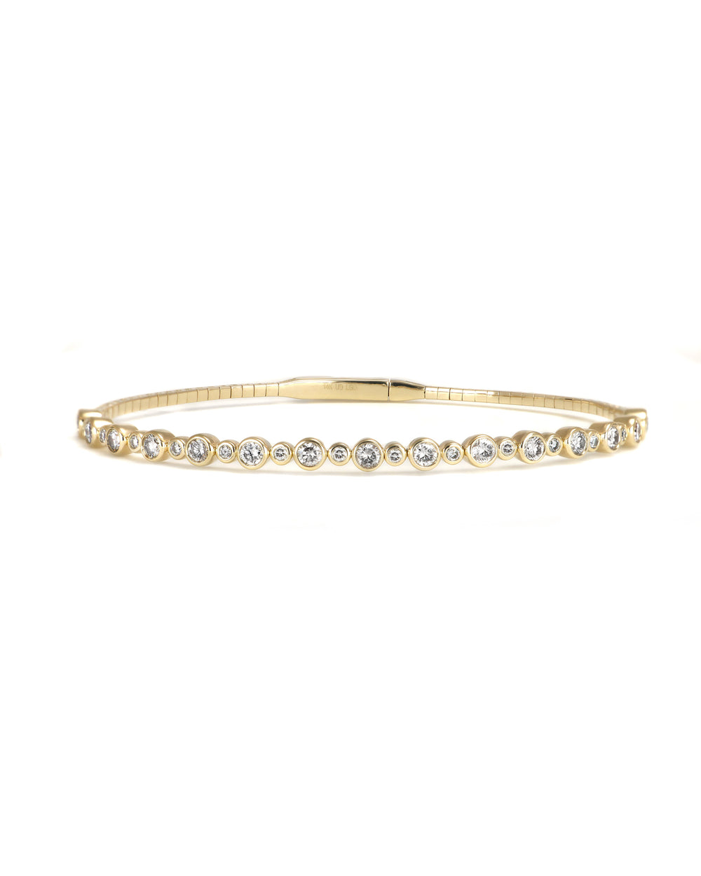 1.23ctw Half Set Lab Diamond Bangle