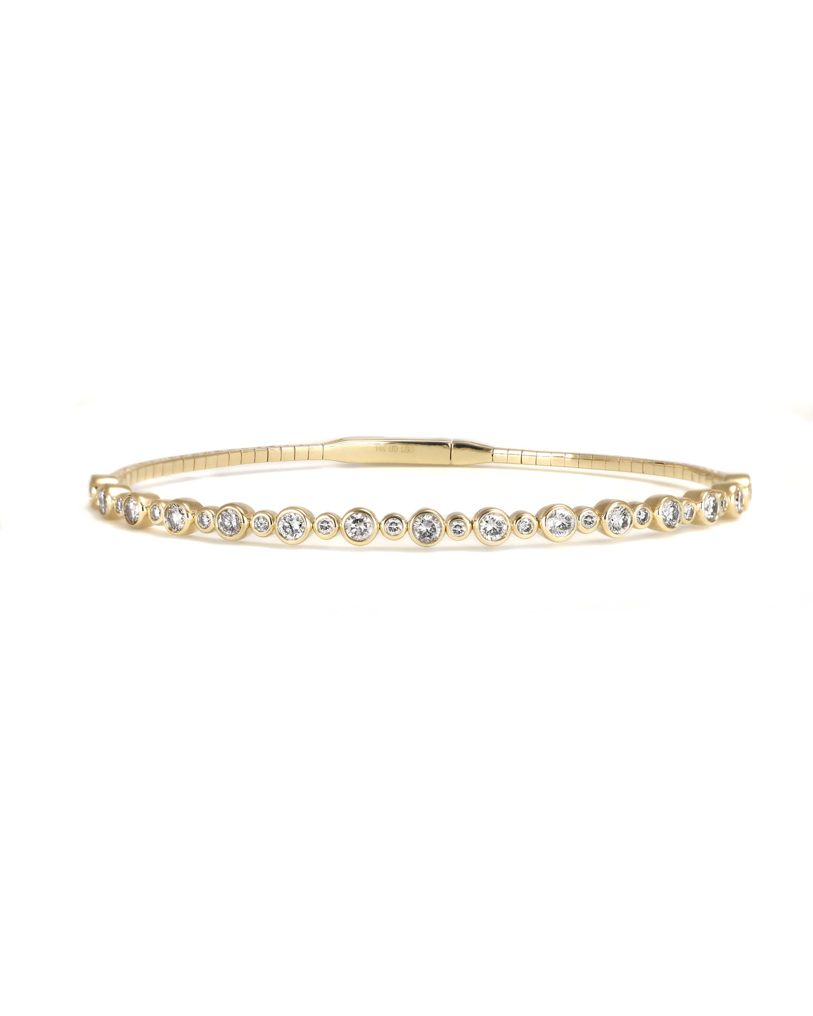 1.23ctw Half Set Lab Diamond Bangle