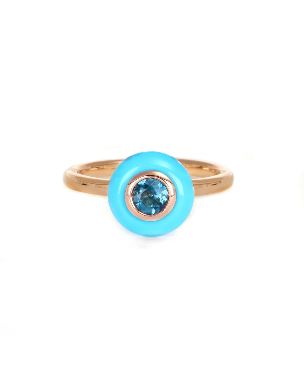 Turquoise and Blue Topaz Ring