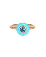 Turquoise and Blue Topaz Ring