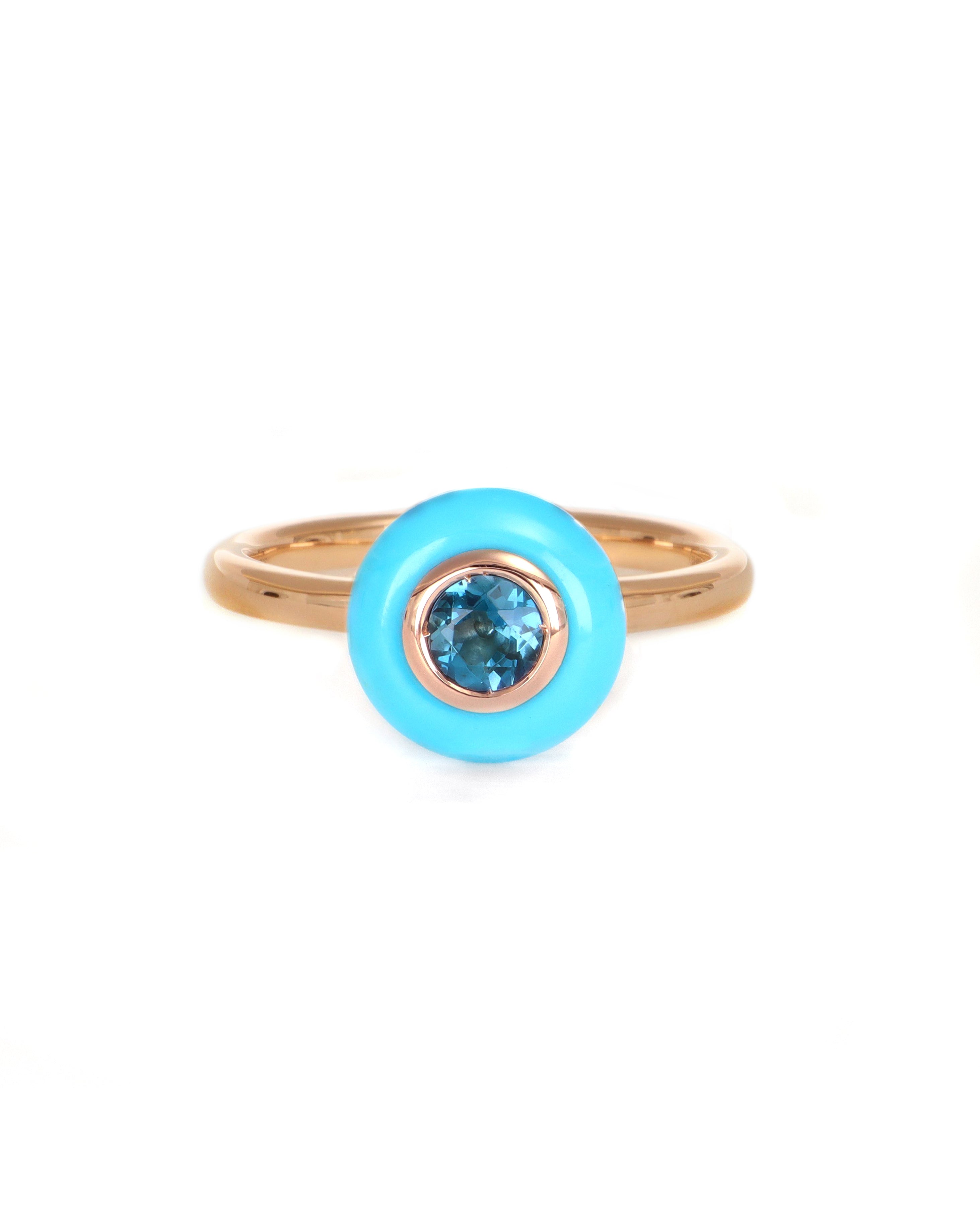 Turquoise and Blue Topaz Ring