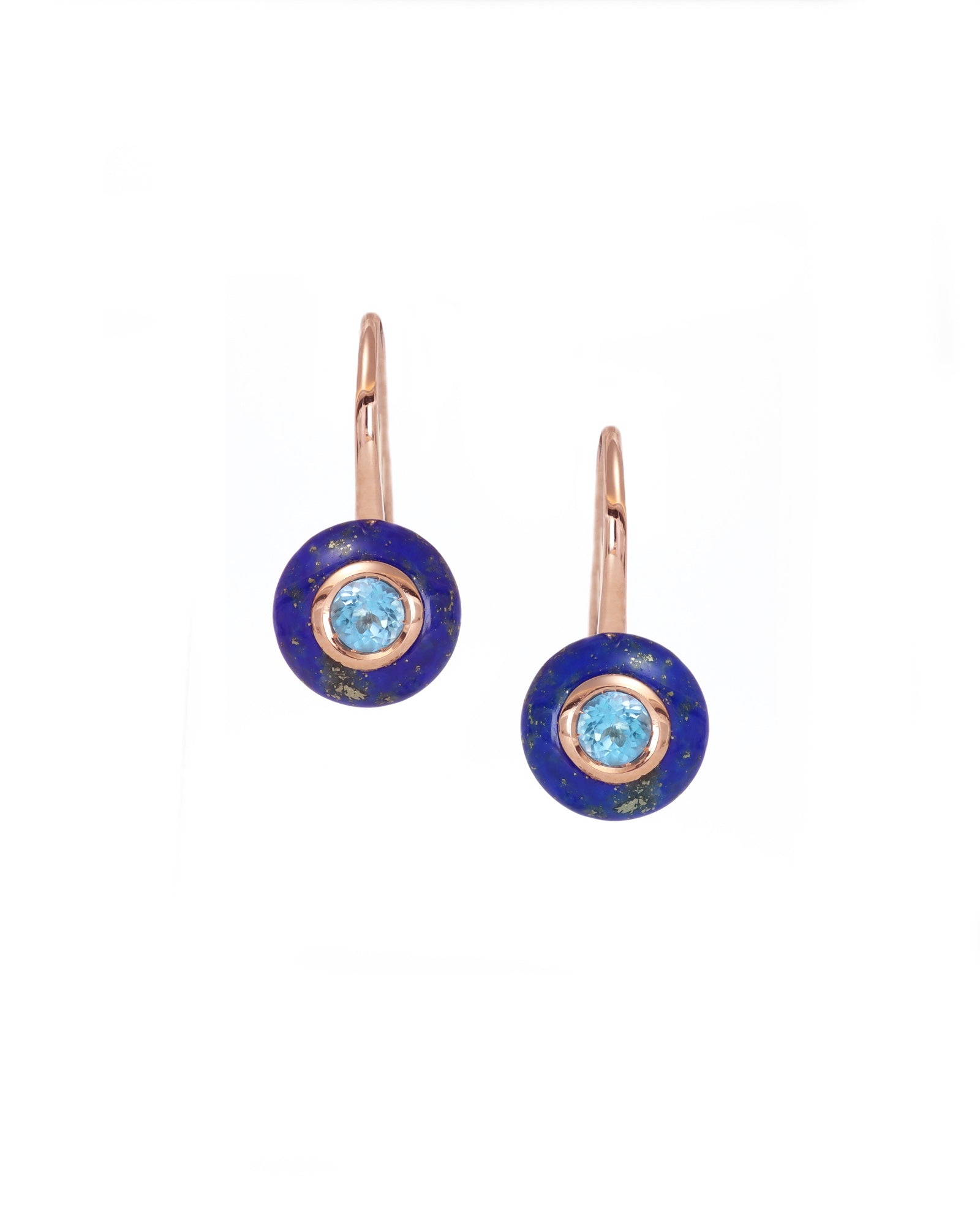 Lapis and Blue Topaz Earrings