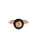 Onyx and Brown Diamond Ring