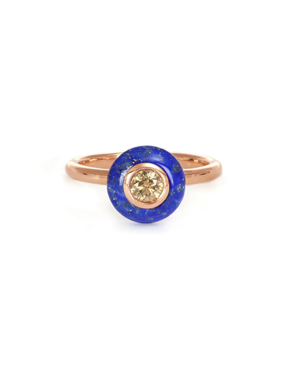 Lapis and Brown Diamond Ring