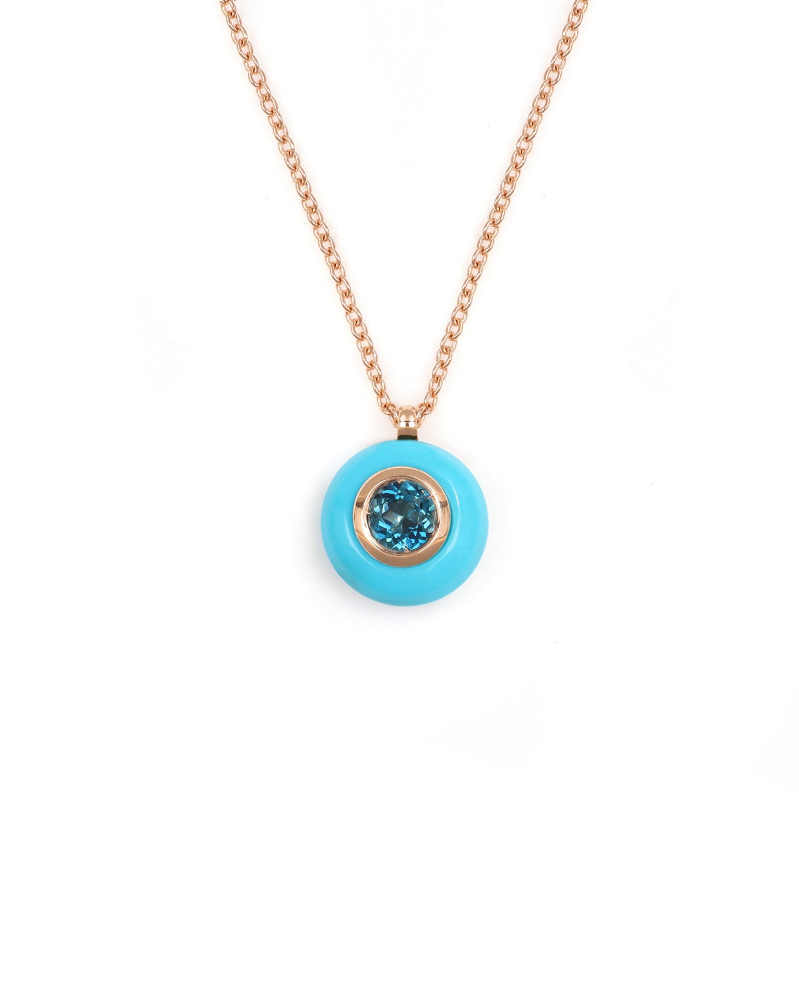 Turquoise and Blue Topaz Necklace