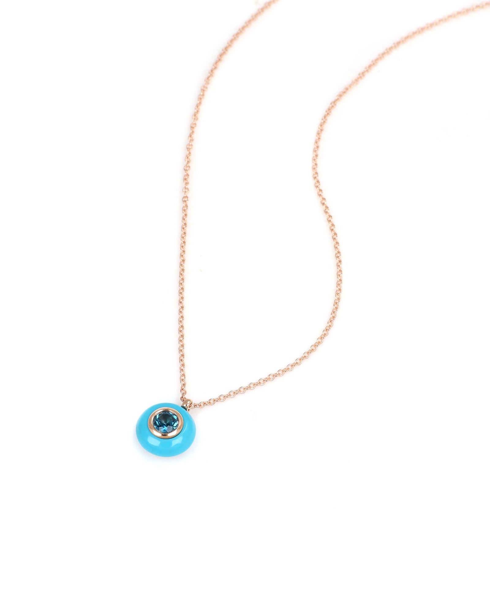 Turquoise and Blue Topaz Necklace
