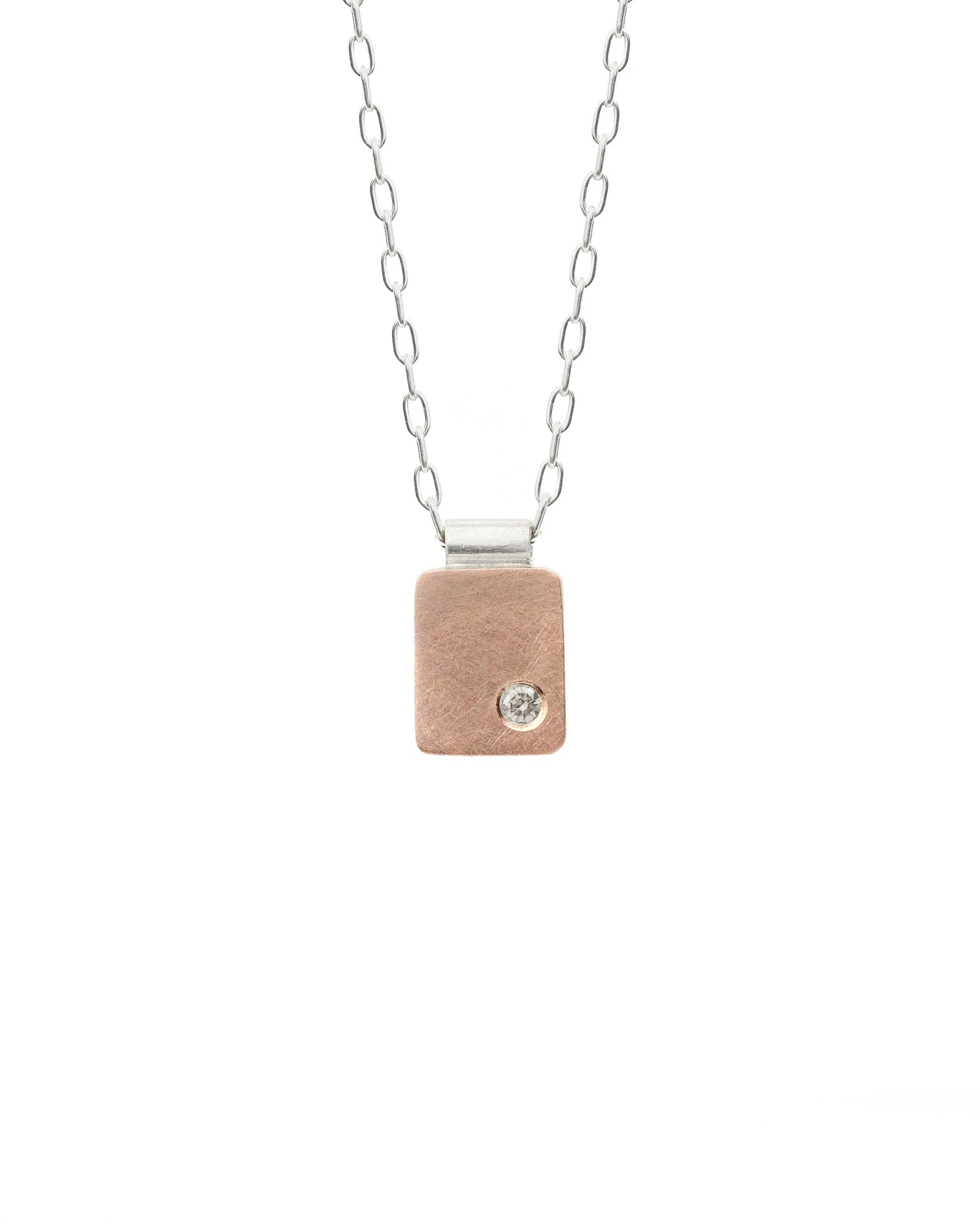 Rose Gold Cell and Diamond Necklace