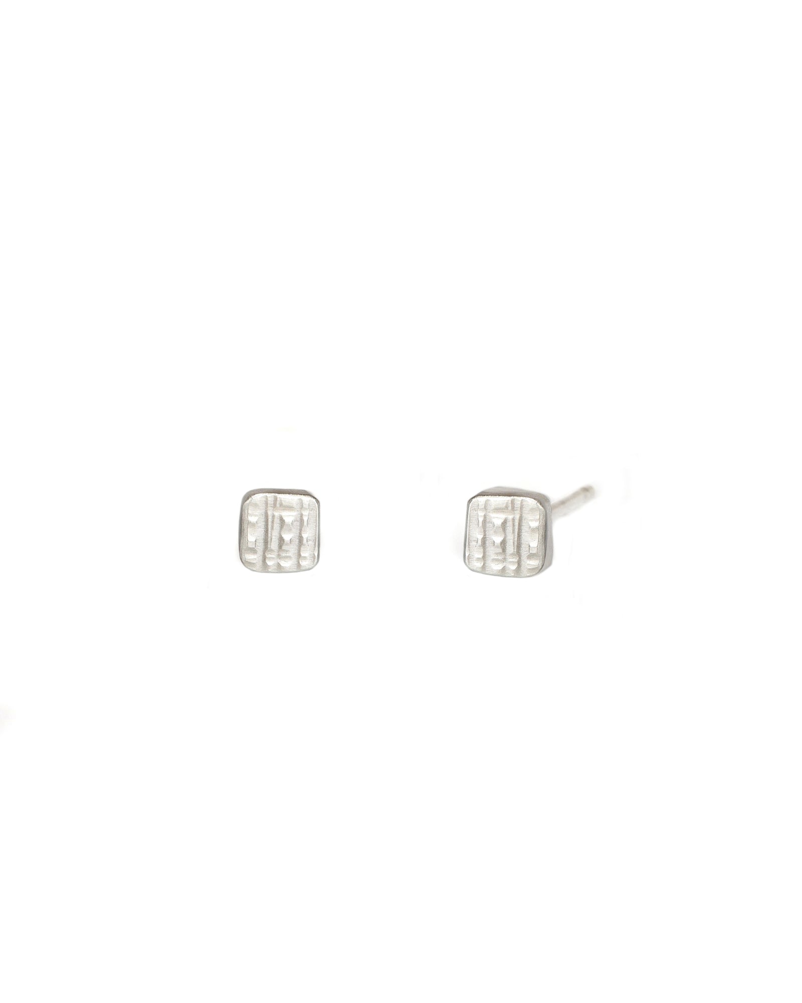 Dainty Linear Cell Stud Earrings