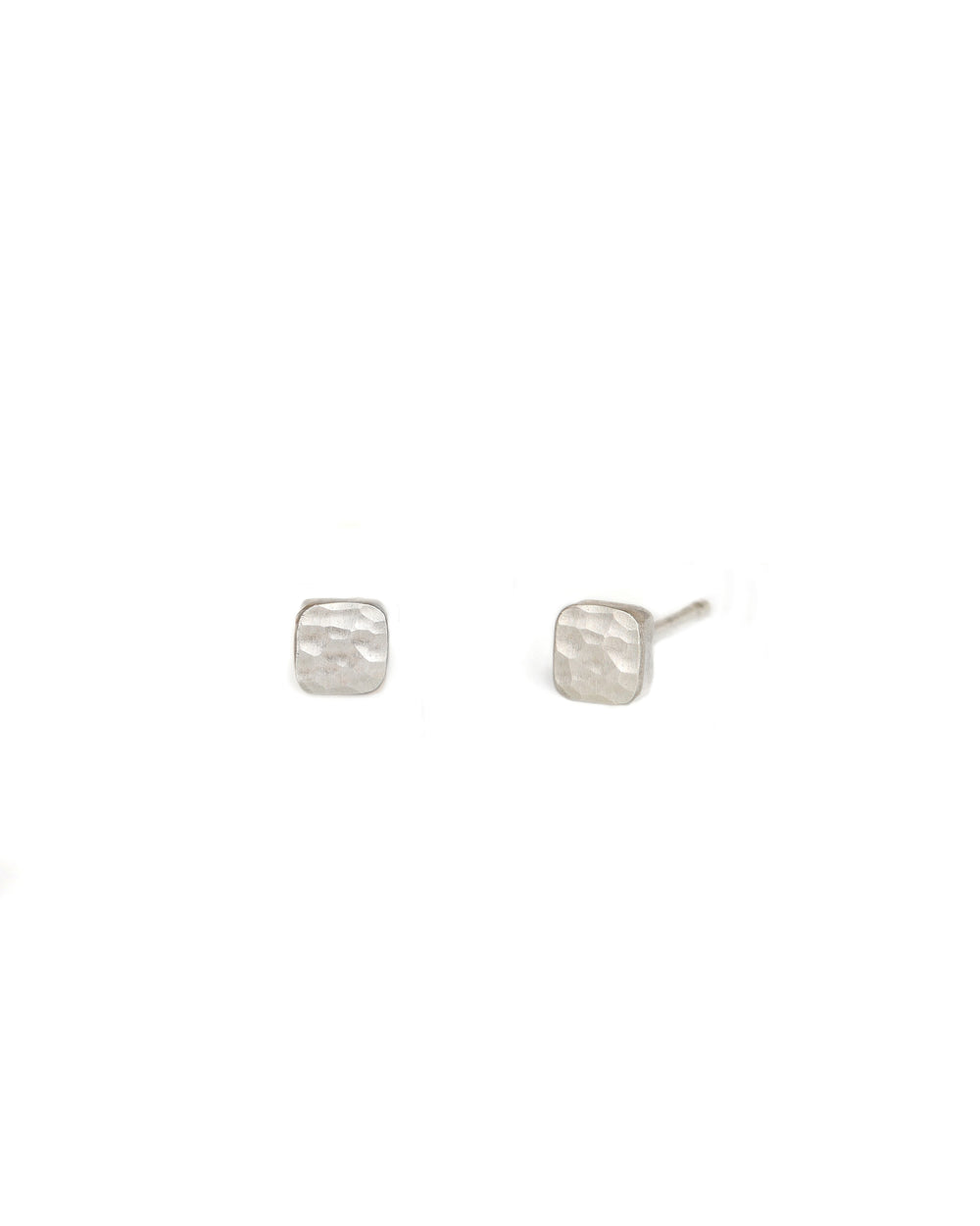 Dainty Hammered Cell Stud Earrings
