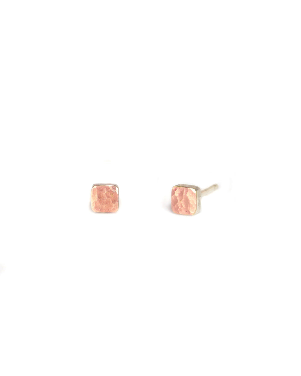 Rose Gold Cell Stud Earrings