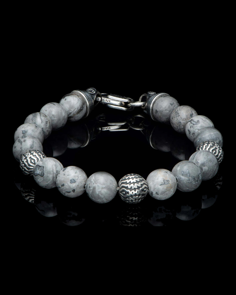 Seaside Silver Agate Bracelet