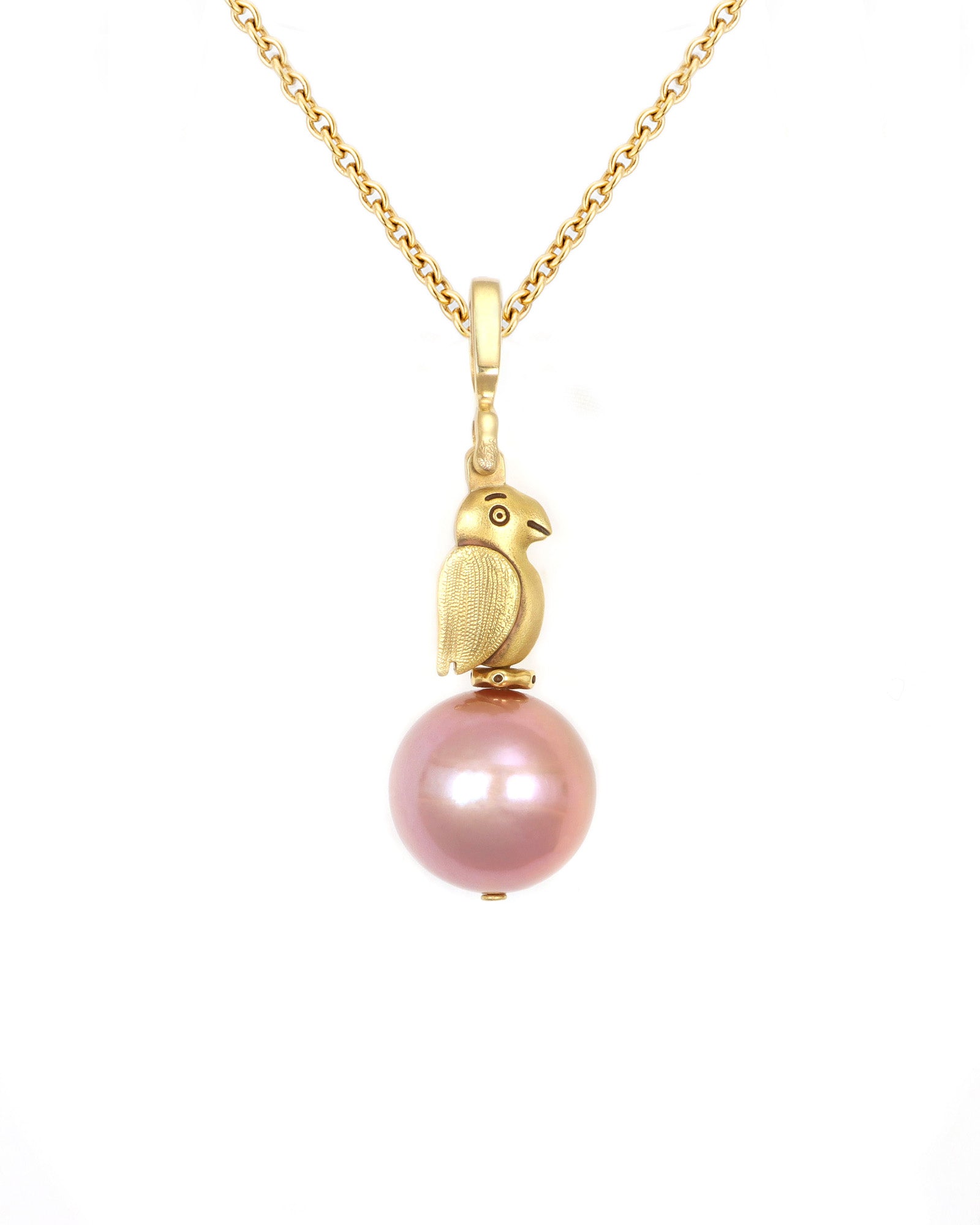 Pink Pearl and Fable Animals Pendant