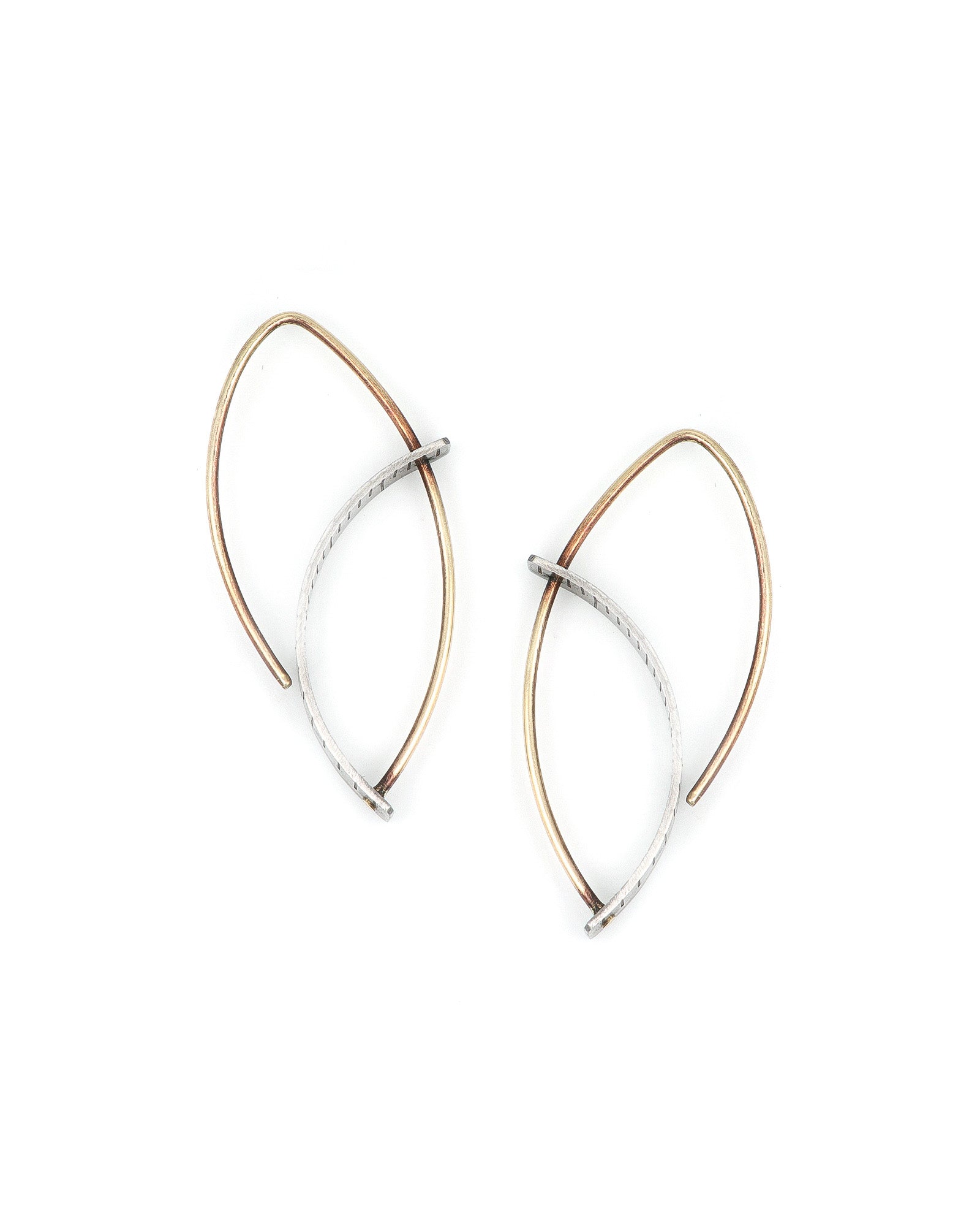 Wide Ruler Arc Earrings