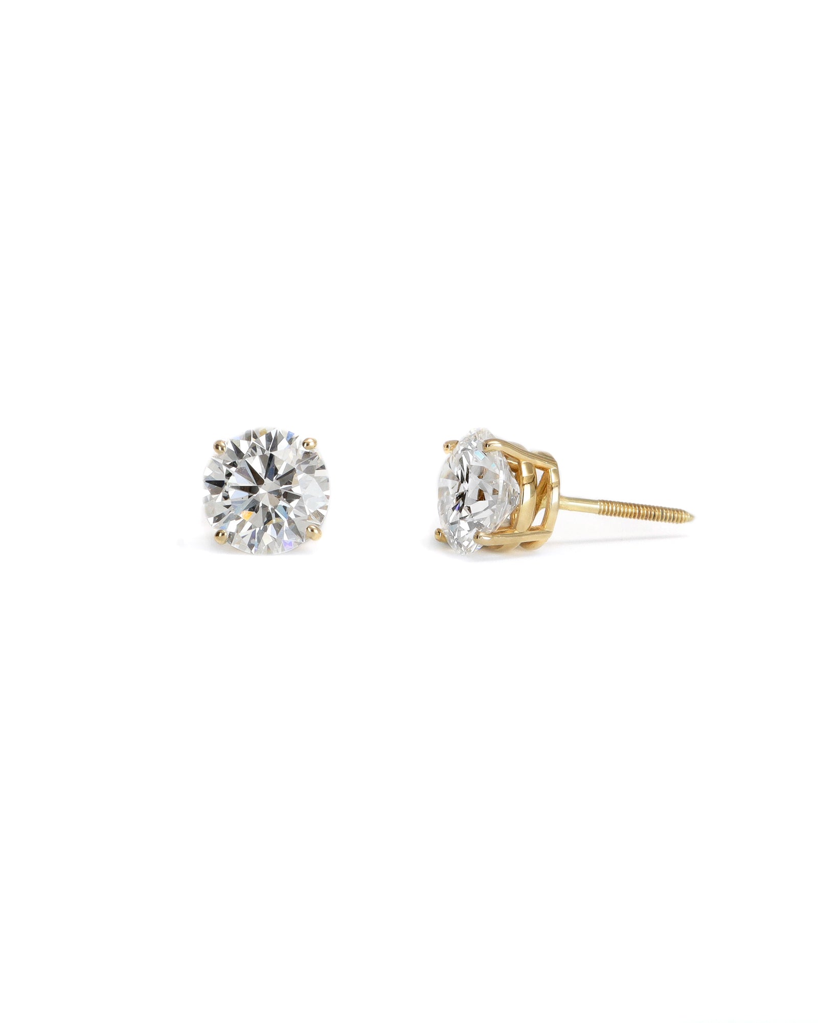 4.03ctw Certified Lab Diamond Studs