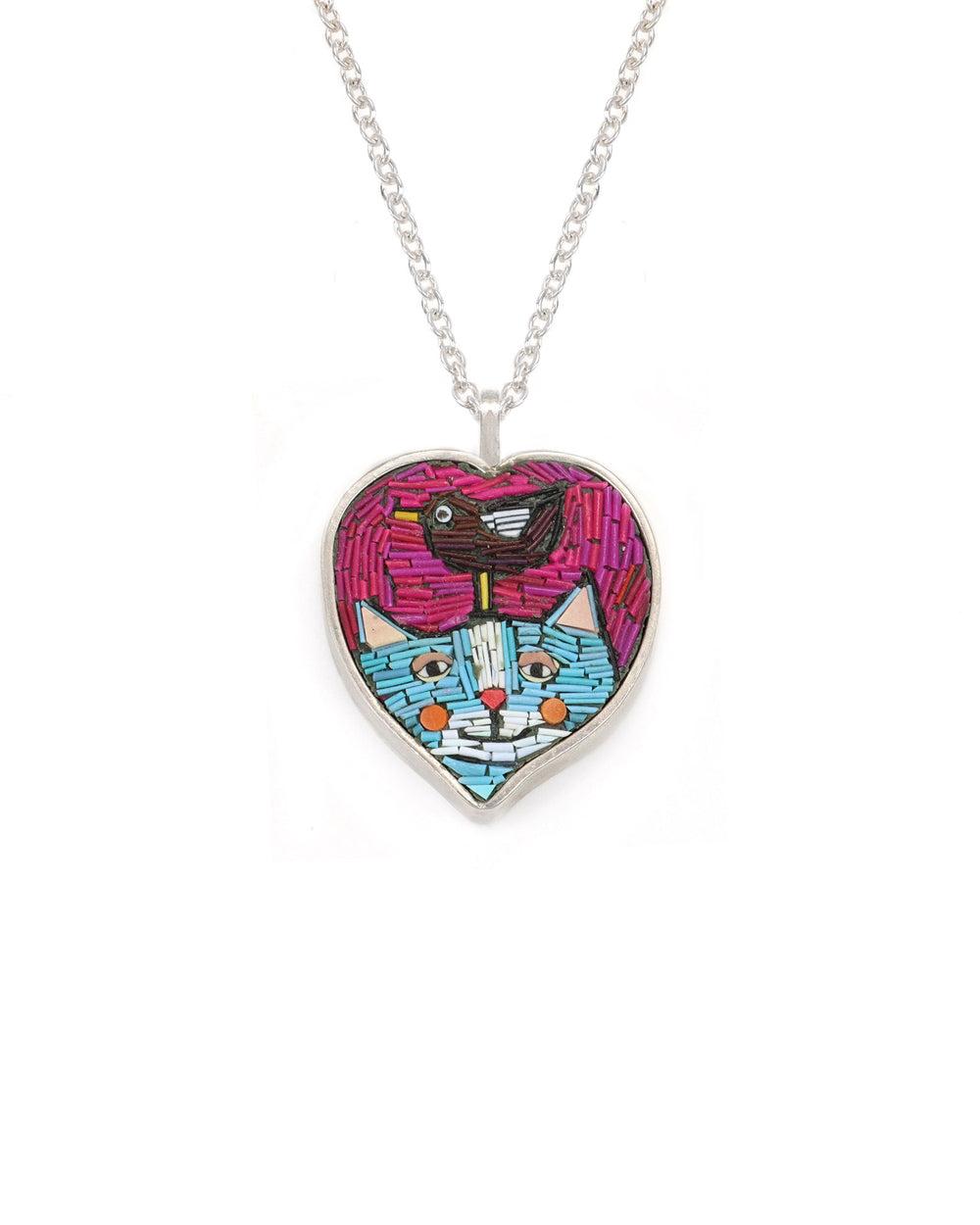 Catbird Heart Pendant