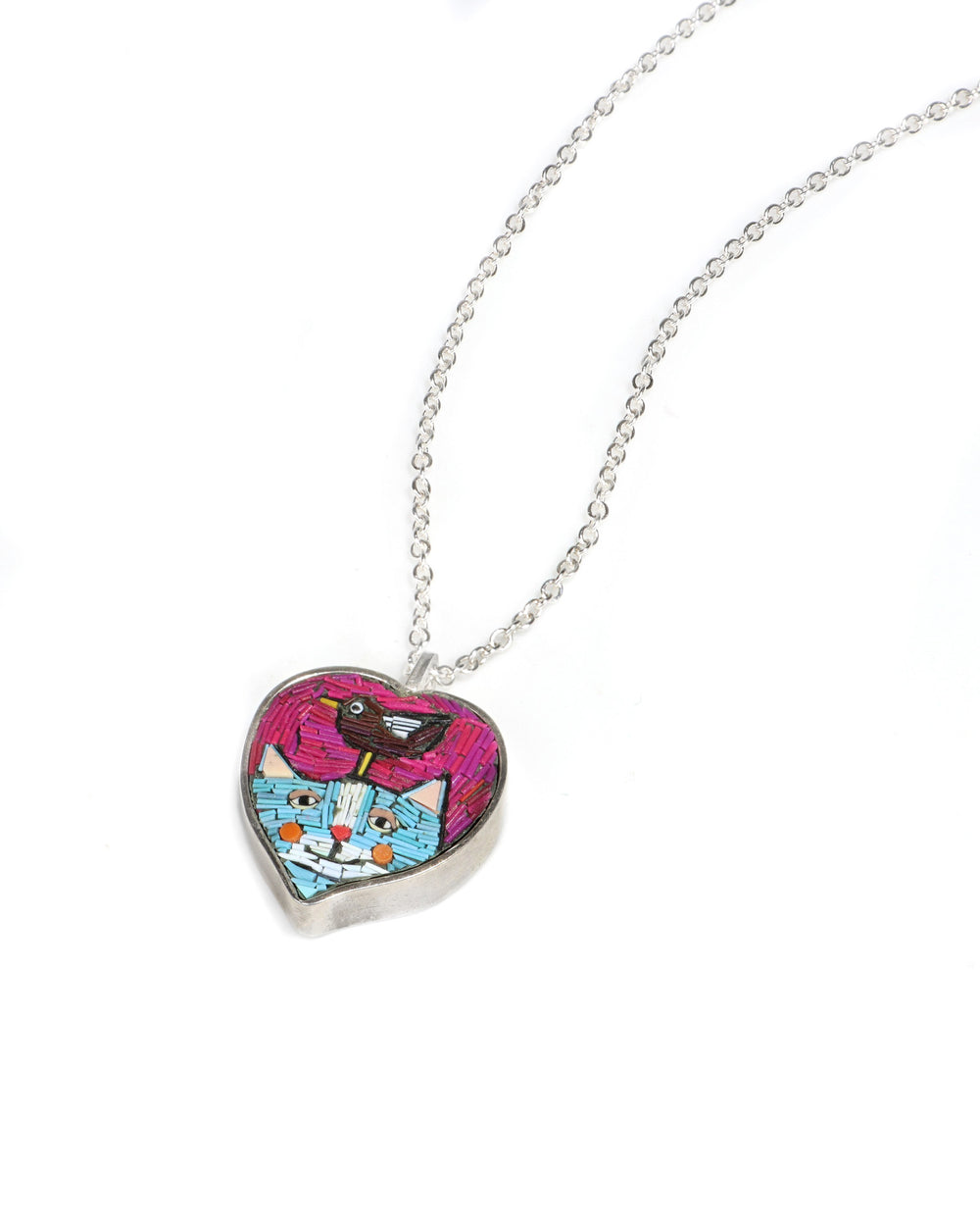 Catbird Heart Pendant