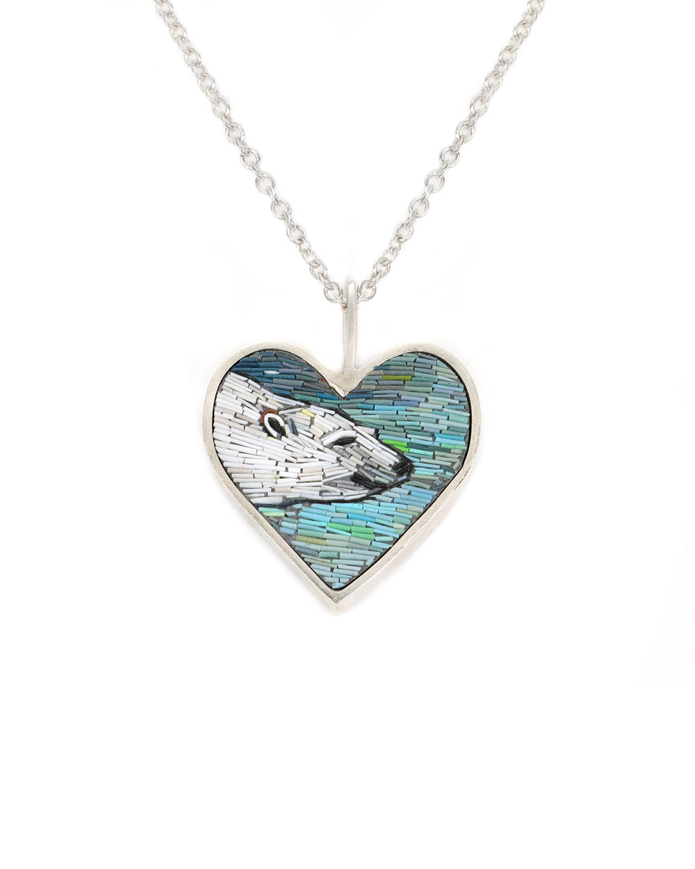 Polar Bear Heart Pendant