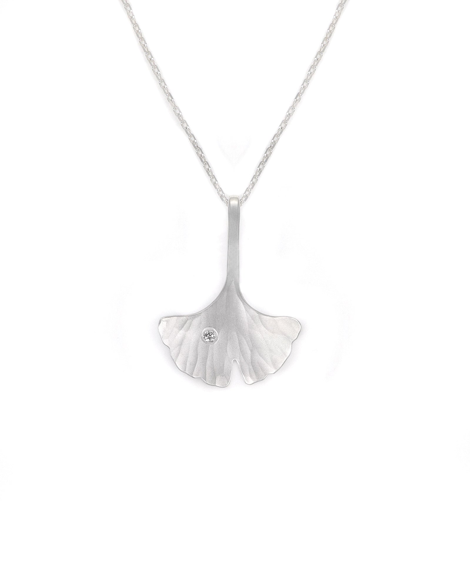 Radiant Ginkgo Leaf Pendant