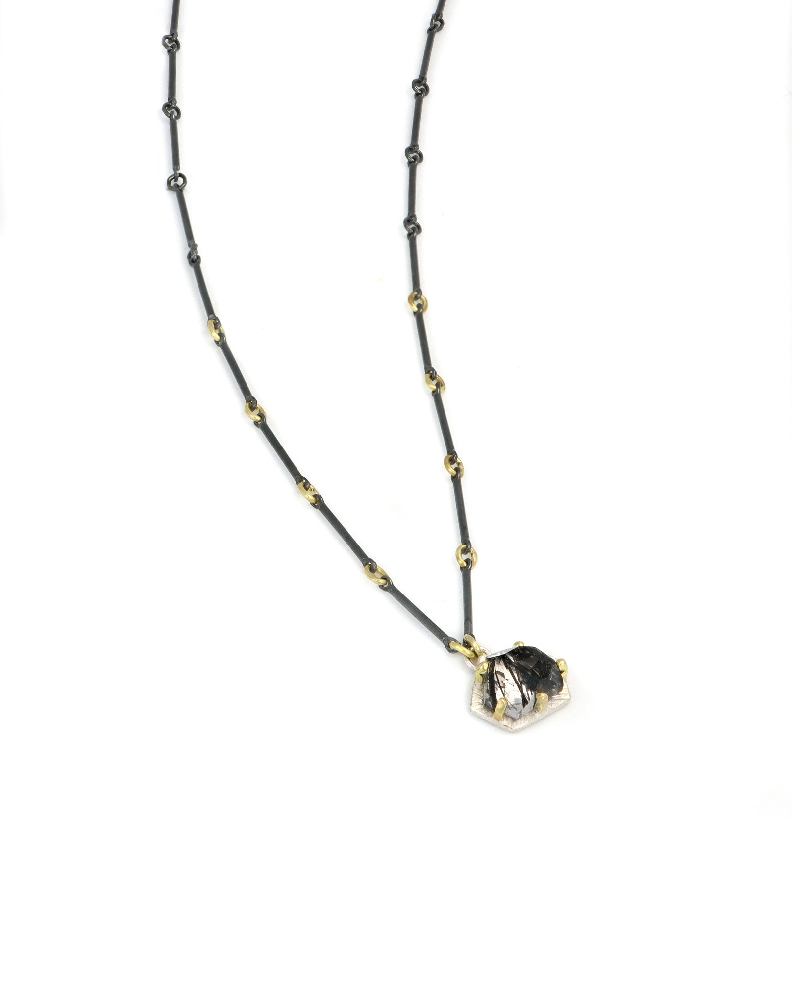 Tourmalinated Quartz Necklace