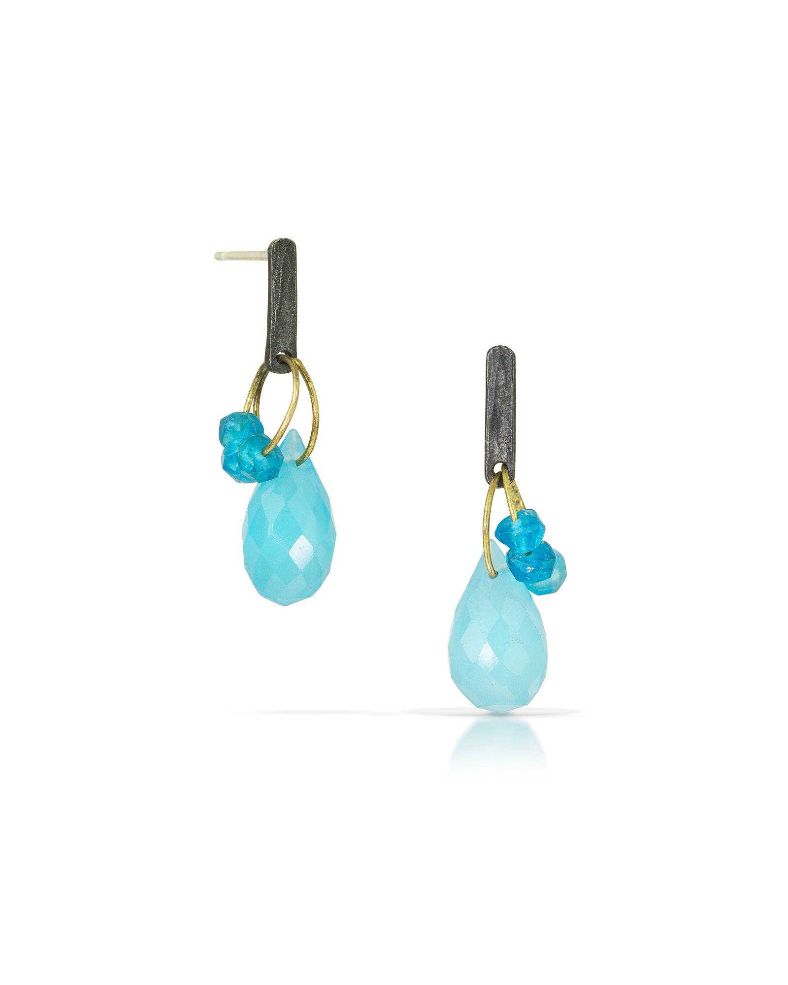 Blue Mini Tangle Earrings