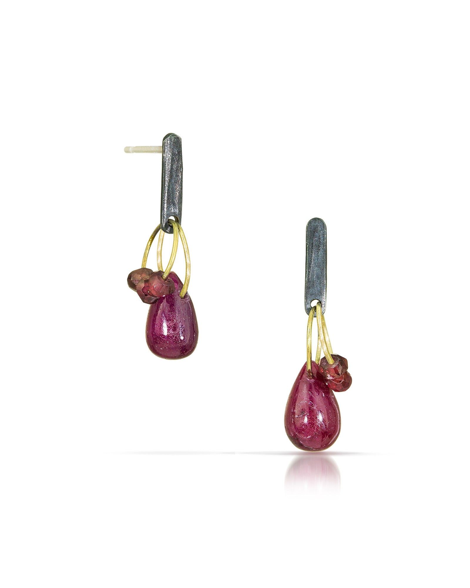 Red Mini Tangle Earrings