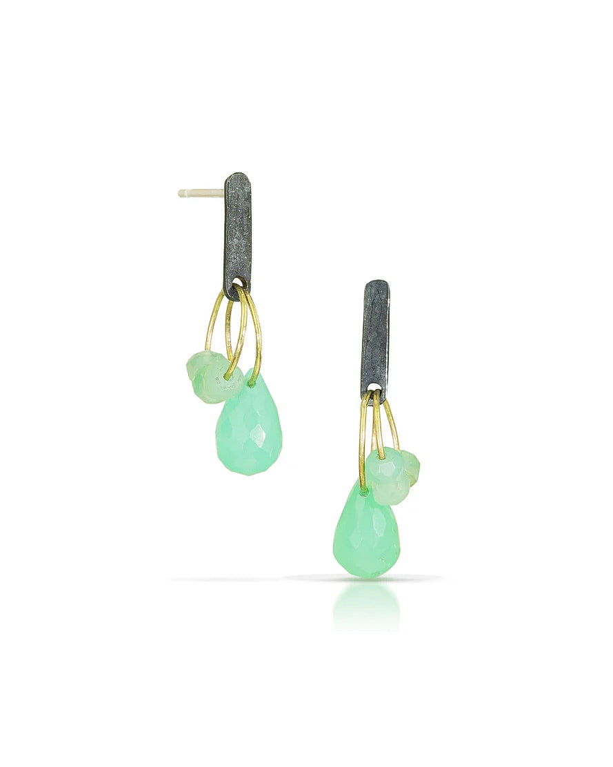 Chrysoprase Mini Tangle Earrings