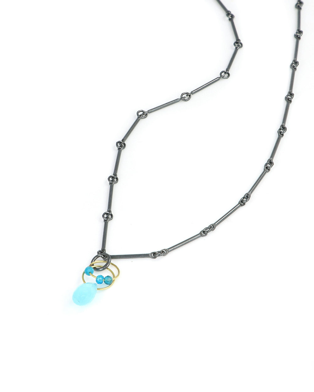 Blue Mini Tangle Necklace