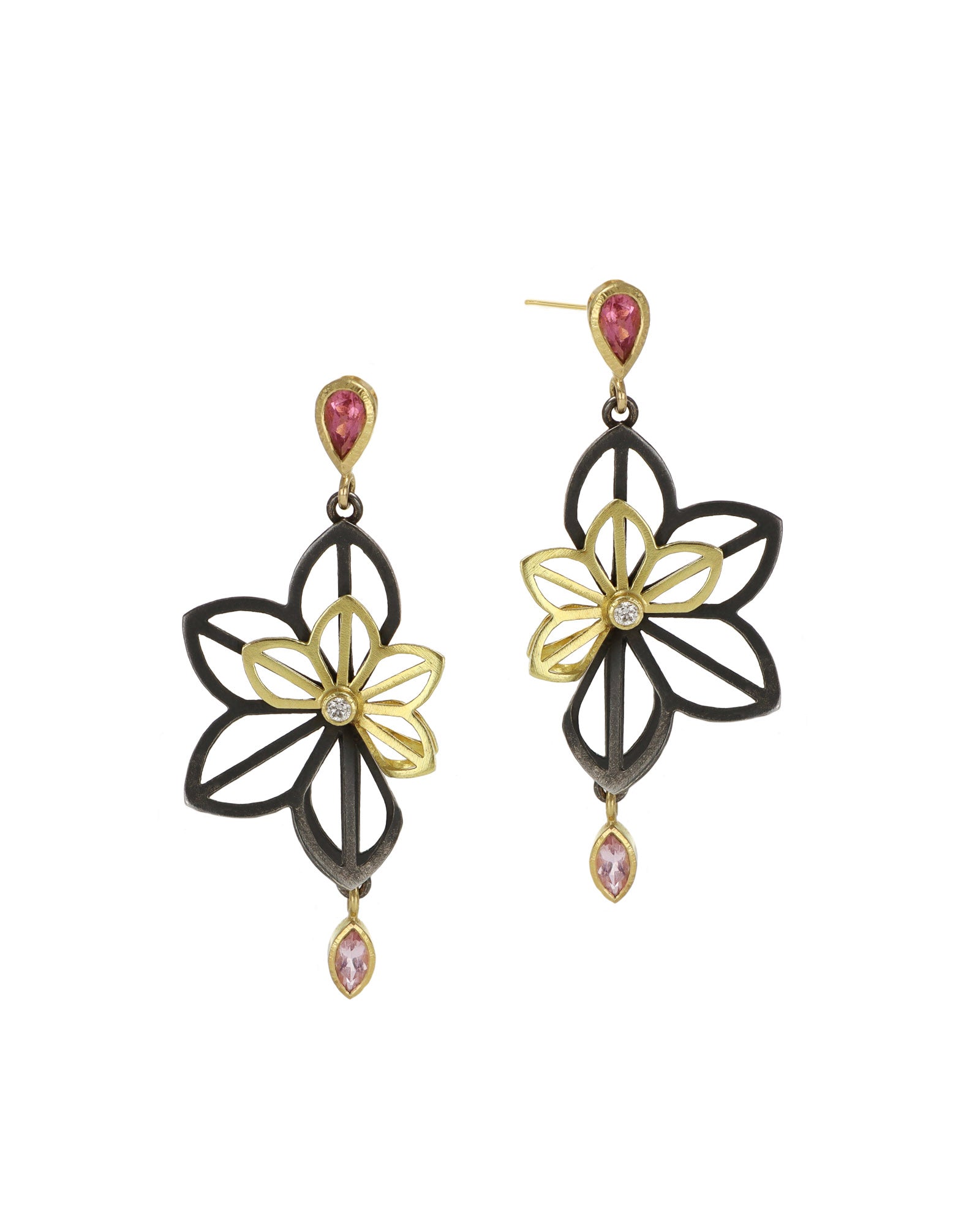 Medium Double Anise Fold Earrings