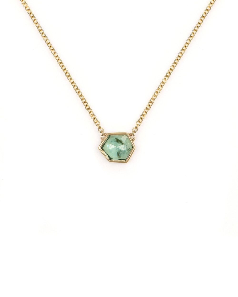 Rose Cut Montana Sapphire Pendant