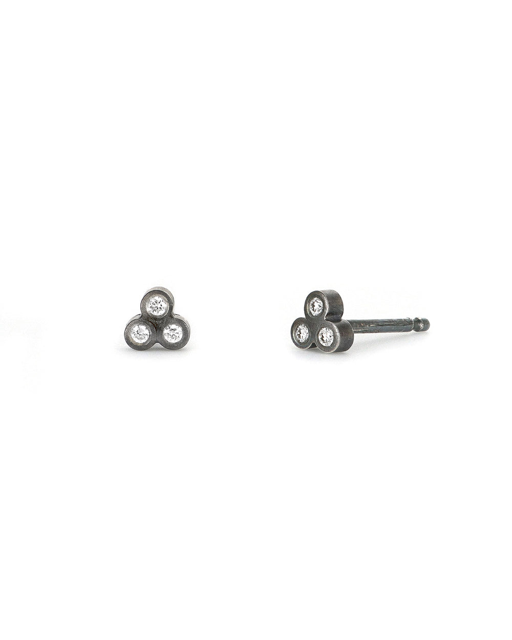 3 Diamond Cluster Earrings