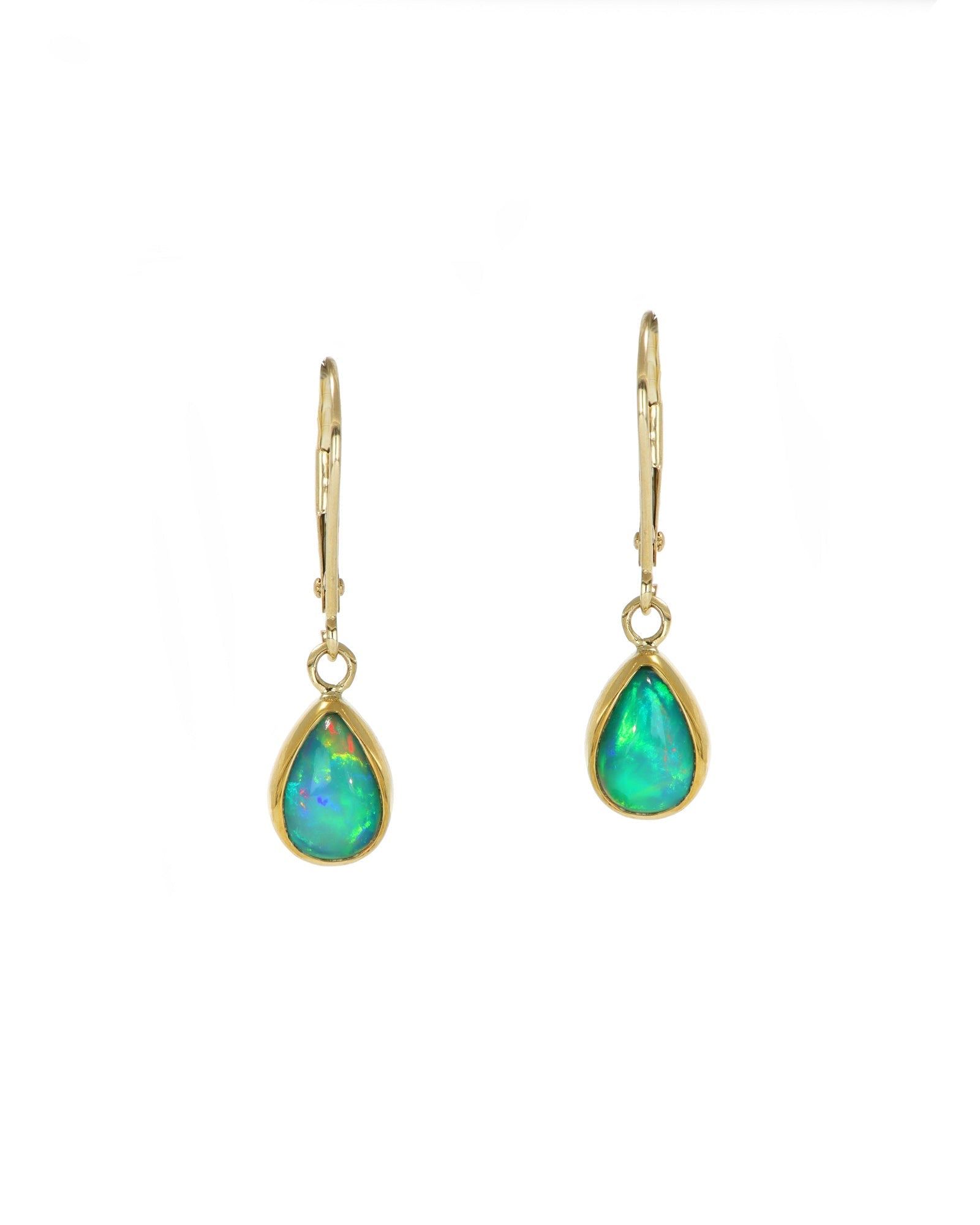 Tiny Opal Drop Earrings