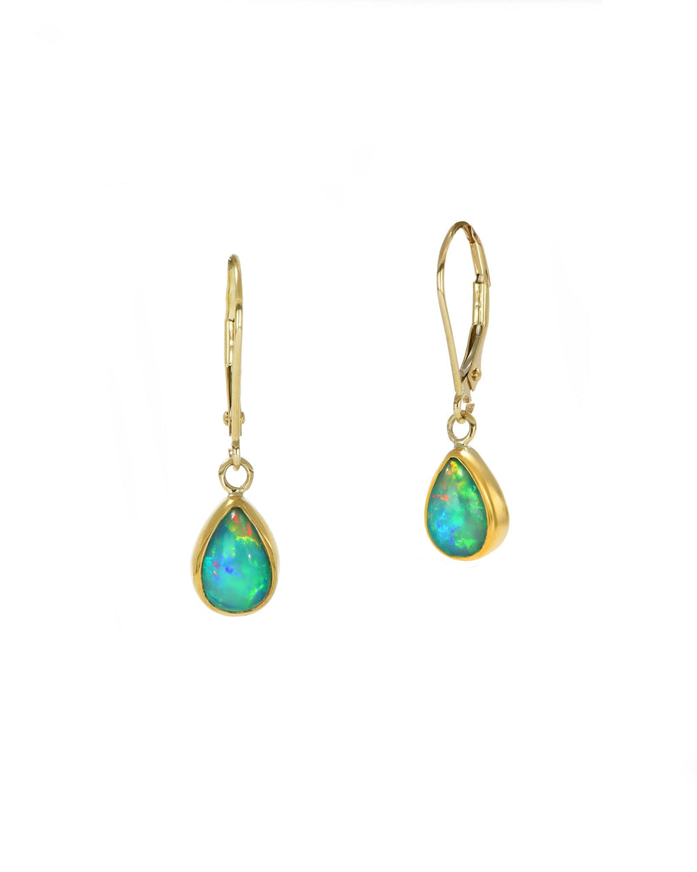 Tiny Opal Drop Earrings