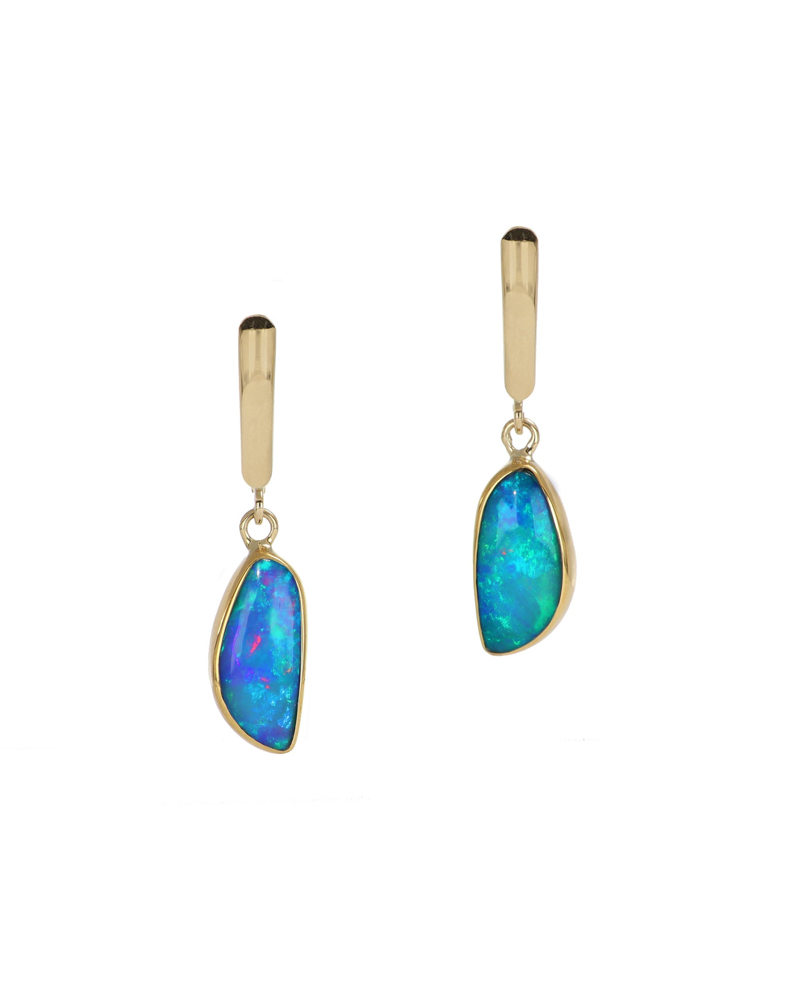 Irregular Opal Drop Earrings