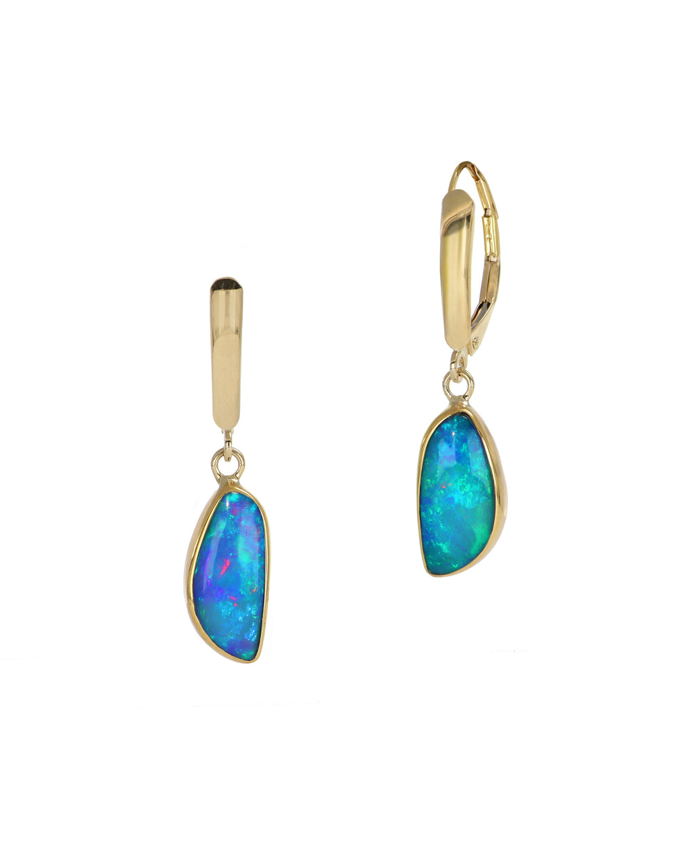 Irregular Opal Drop Earrings