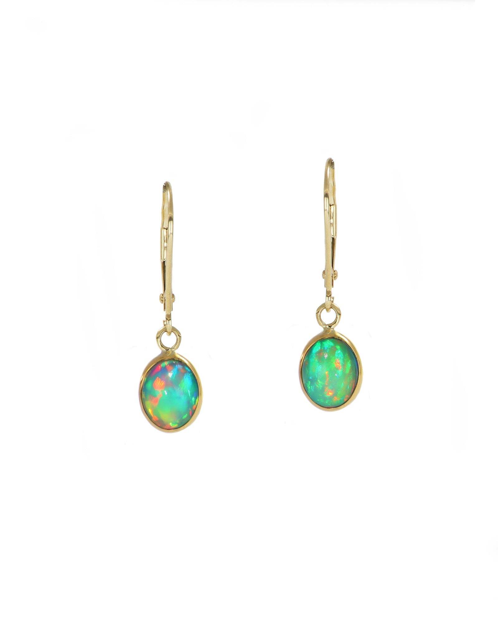 Tiny Oval Drop Earrings