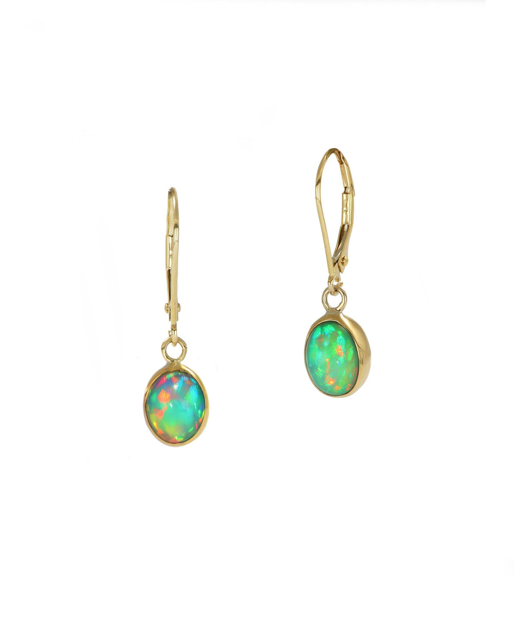 Tiny Oval Drop Earrings