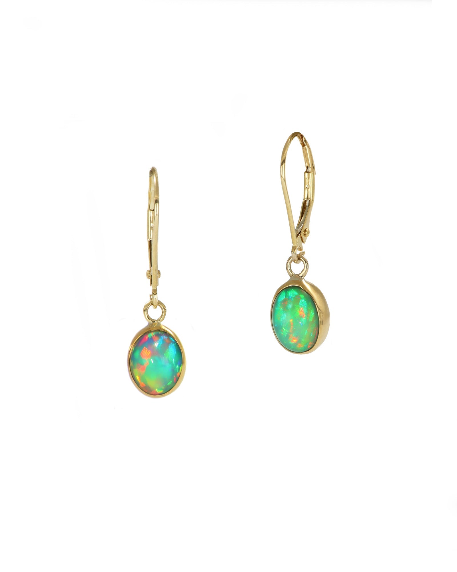 Tiny Oval Drop Earrings