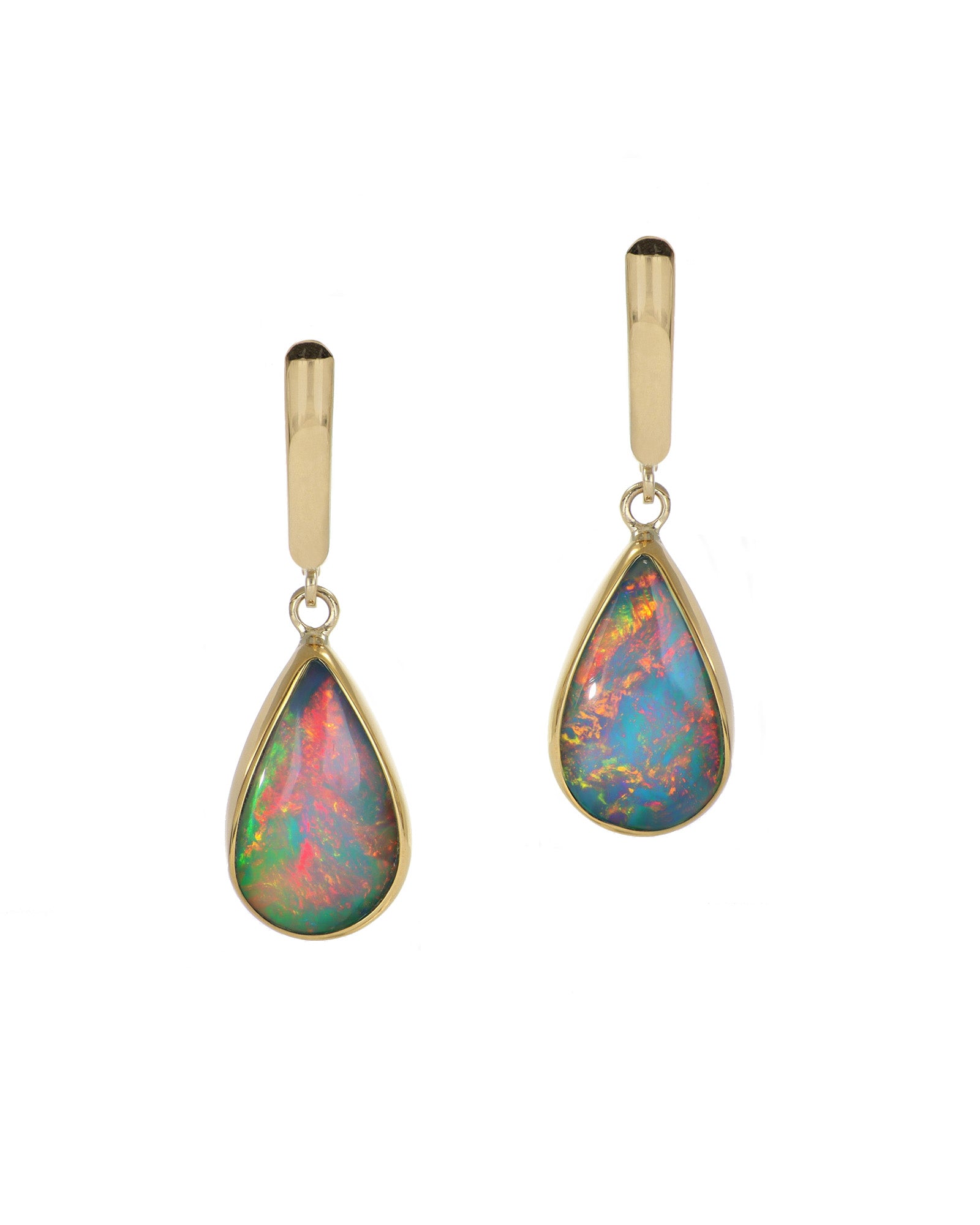 Drop Opal Earrings