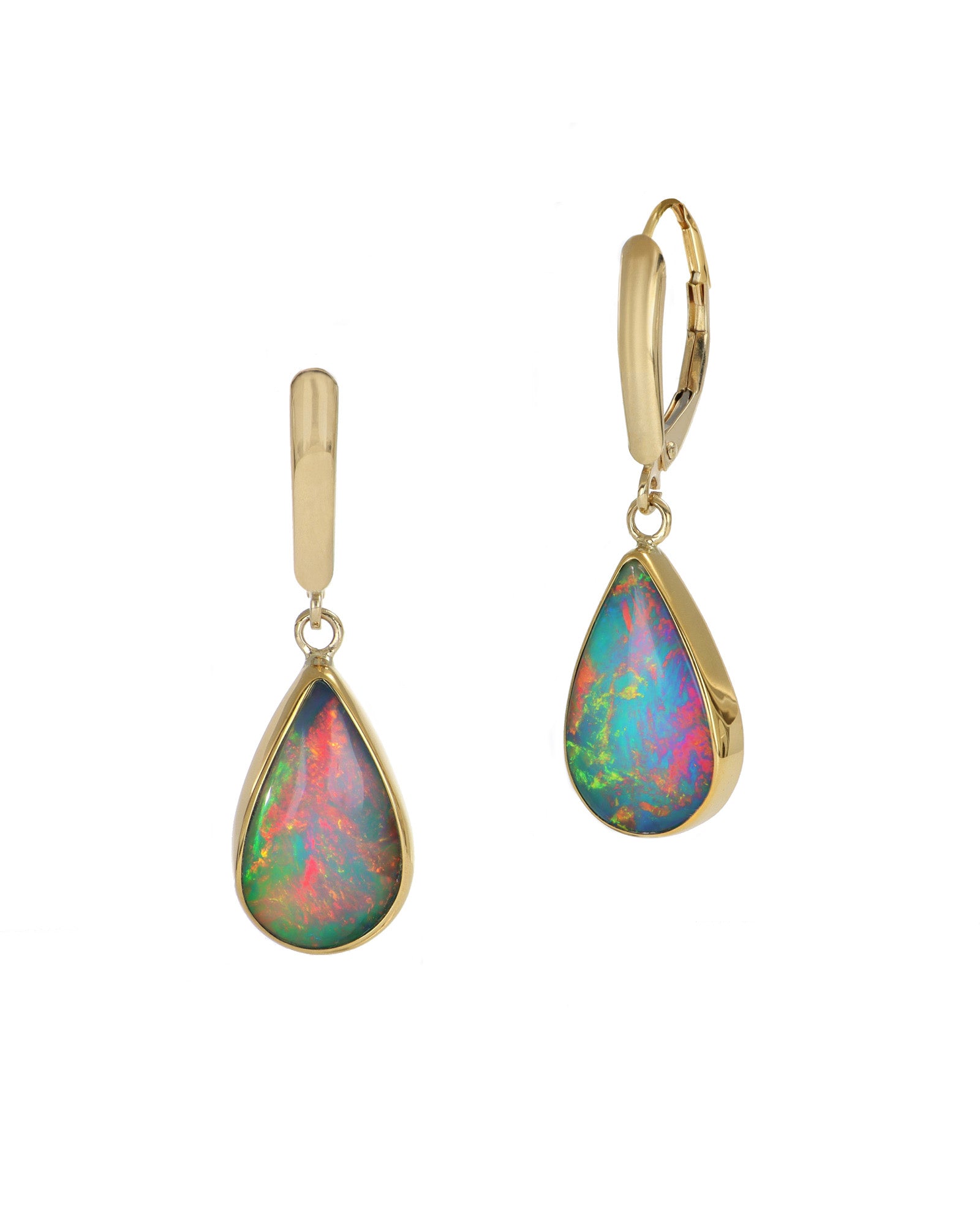 Drop Opal Earrings