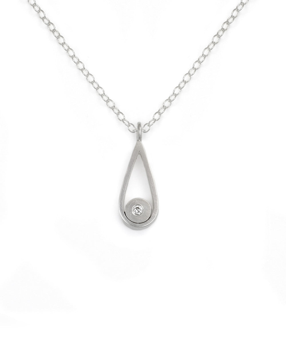 Teardrop Necklace with Diamond