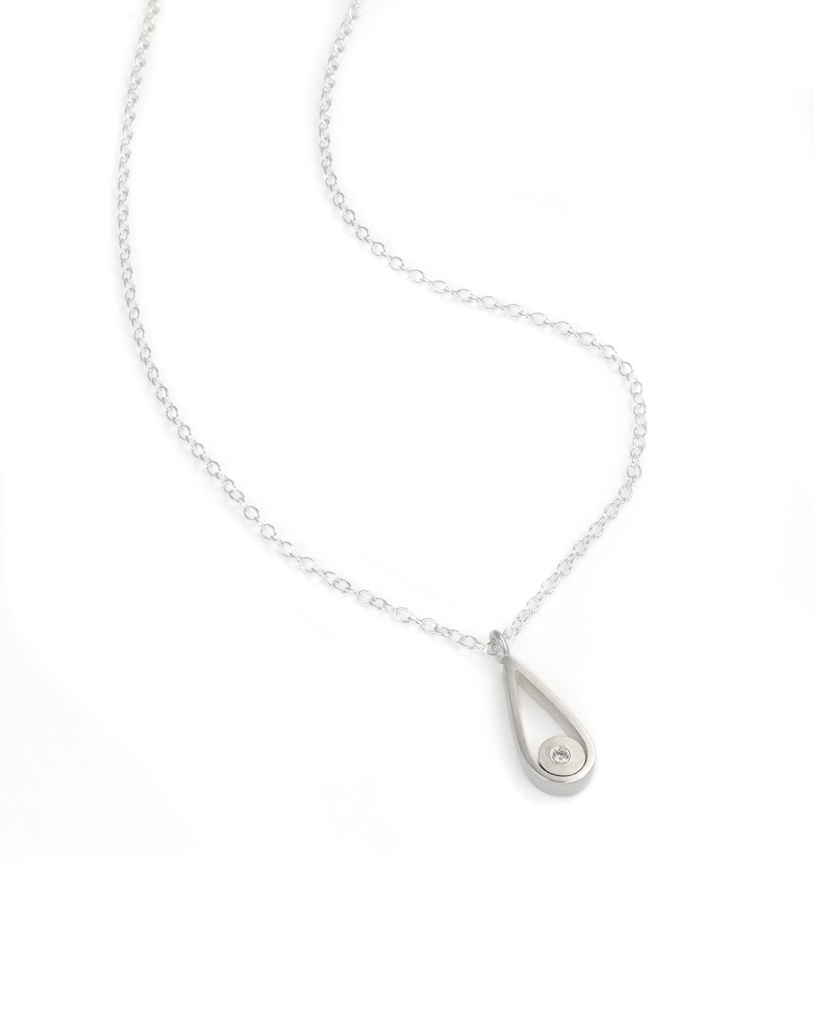 Teardrop Necklace with Diamond