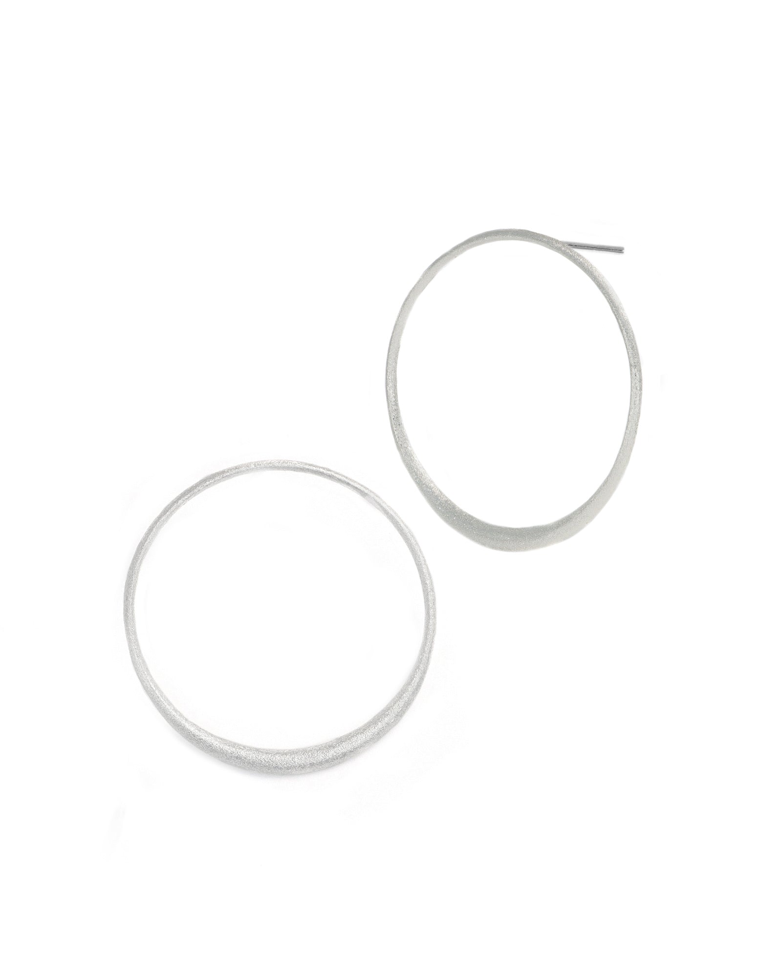 Textured Circle Post Earrings