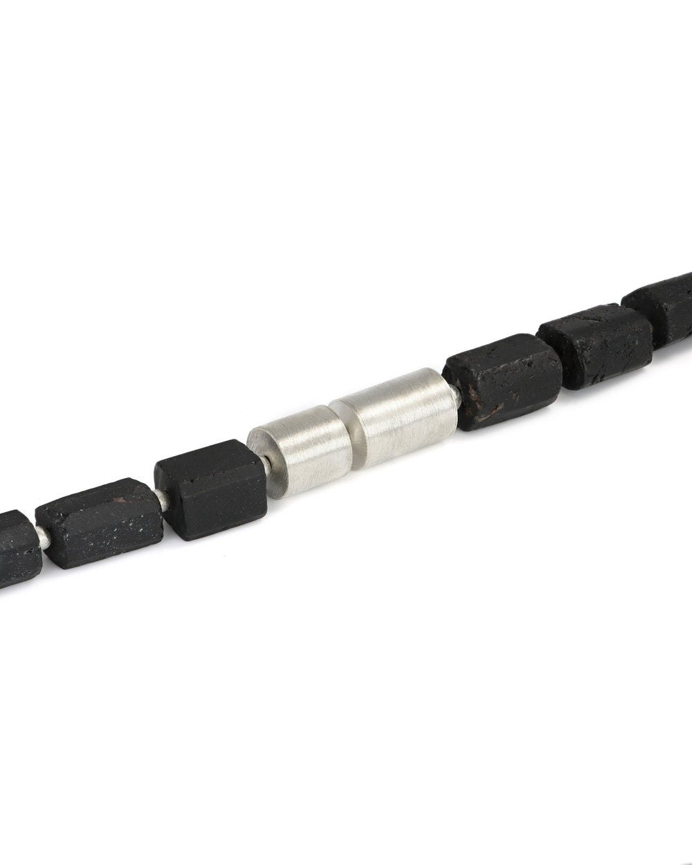 Black Tourmaline & Silver Bracelet